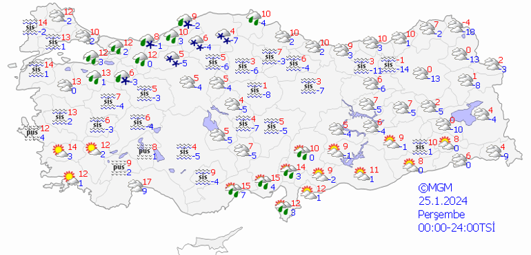 Hava durumu tahminleri il il yayınlandı | Bugün (25 Ocak) hava nasıl olacak İstanbula kar yağacak mı Meteorolojiden son dakika uyarılar