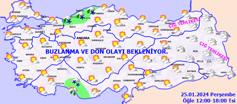Hava durumu tahminleri il il yayınlandı | Bugün (25 Ocak) hava nasıl olacak İstanbula kar yağacak mı Meteorolojiden son dakika uyarılar