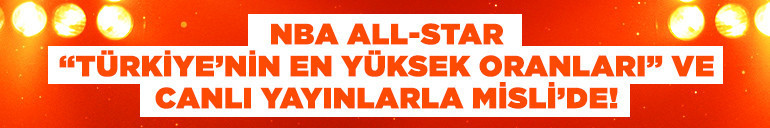 NBA All-Star, Doğu-Batı kapışması “Türkiye’nin En Yüksek Oranları” ve CANLI YAYINLA Misli’de Tüm detaylar...