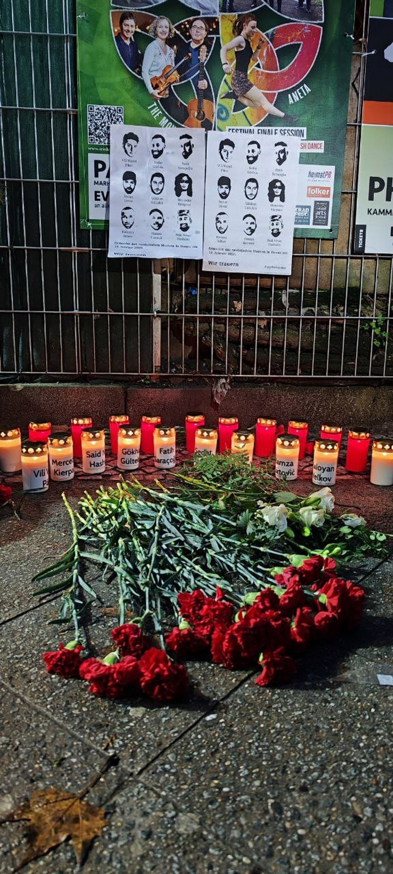 Berlin’deki Hanau anmalarında polisle göstericiler arasında arbade yaşandı