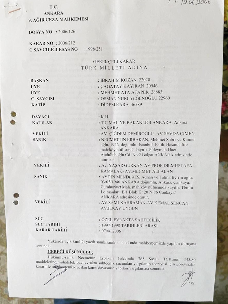 İşte mahkeme kararı Temel Bey