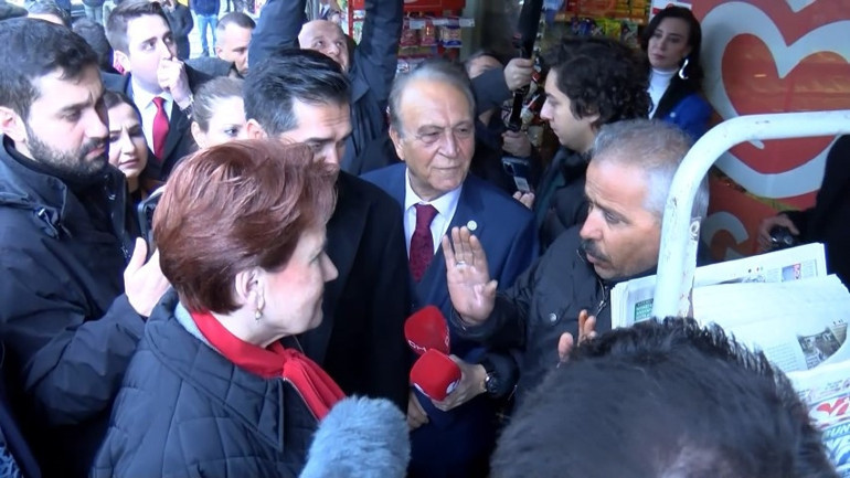 İYİ Parti lideri Meral Akşener Çatalcada esnafı ziyaret etti
