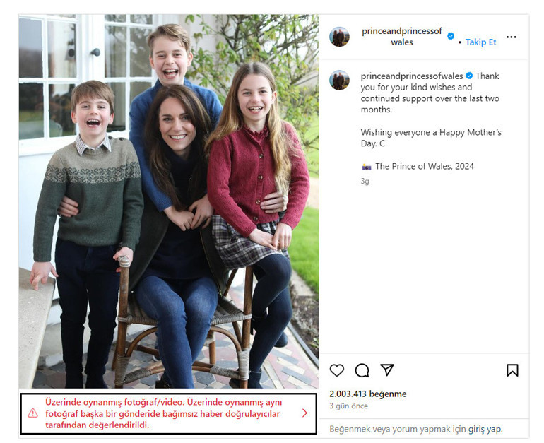 Kate Middletonın dedikoduları susturma hamlesi geri tepti CNNden tokat gibi karar... Manipülasyonlu fotoğrafları hangi detaylar ele veriyor Teker teker açıkladılar