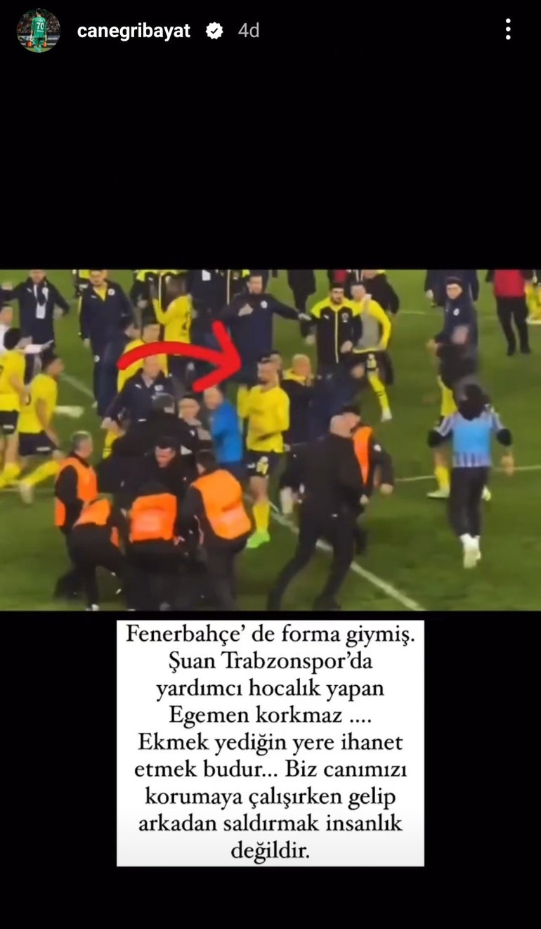 Fenerbahçeli futbolculardan Trabzondaki maç sonunda paylaşımlar
