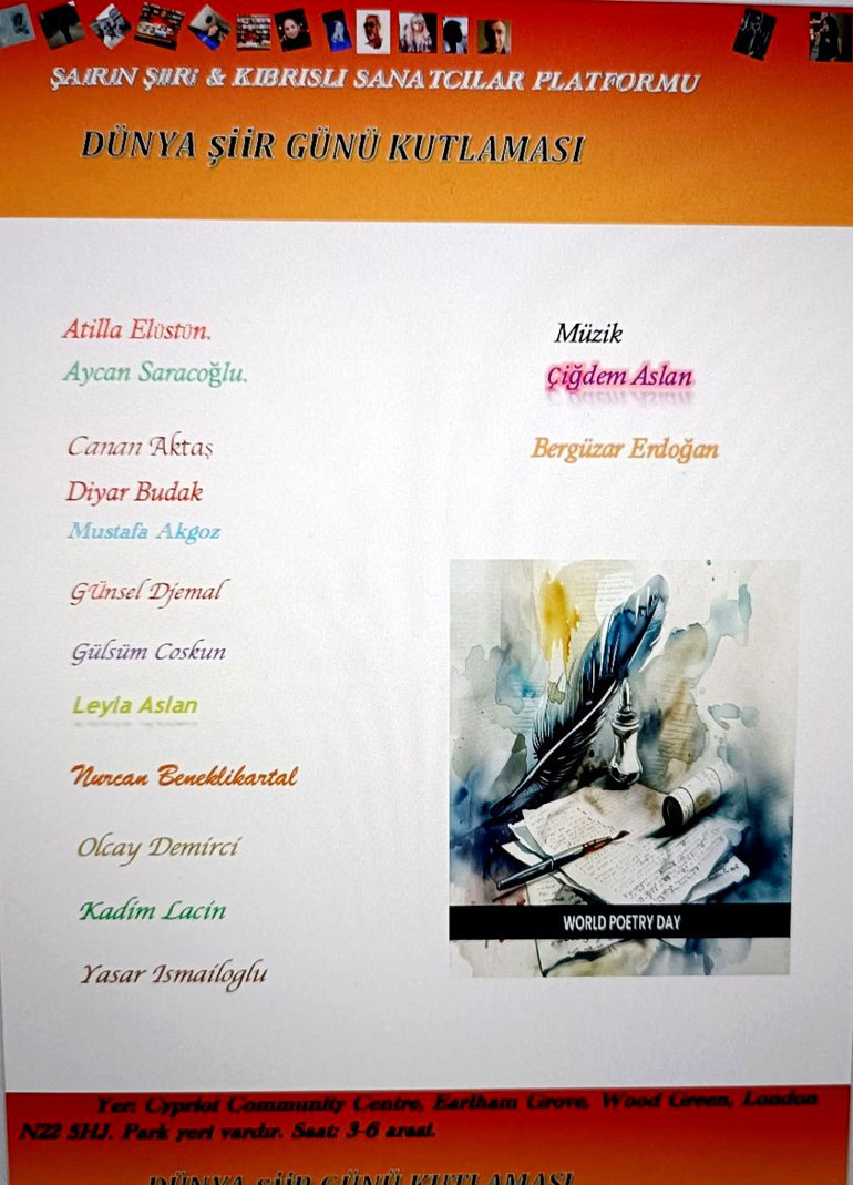 ‘Dünya Şiir Günü’ Londra’da kutlanacak
