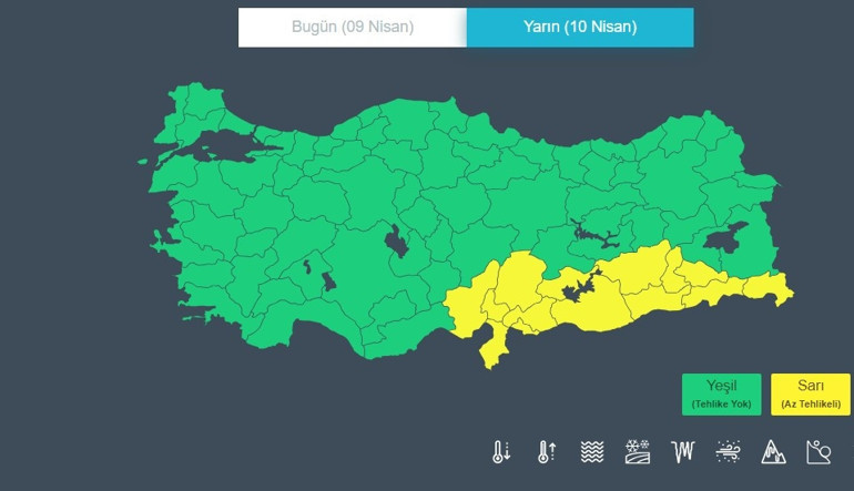 Arife ve bayramın ilk günü sağanak Meteorolojiden 15 il için sarı kodlu alarm: Sel, dolu ve yıldırım tehlikesi