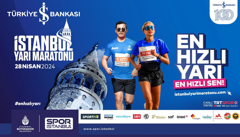 Türkiye İş Bankası 19. İstanbul Yarı Maratonu, pazar günü koşuluyor