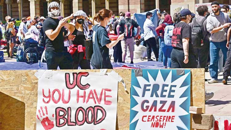 Biden’ın burnunun dibinde protesto... Filistin yanlısı üniversiteliler geri adım atmıyor