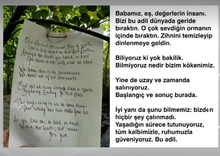 Korhan Berzegin kemiklerinin bulunduğu yer görüntülendi Eşi ve kızından mektup...