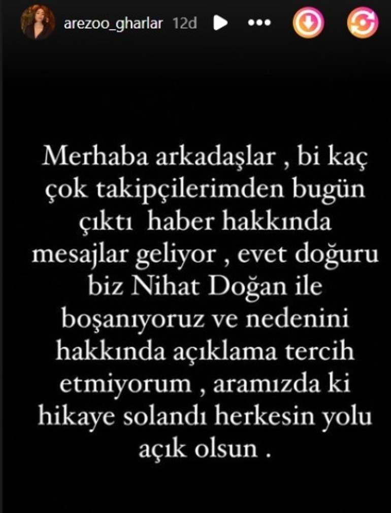 Ayrılık açıklaması geldi... Aramızdaki hikaye sonlandı