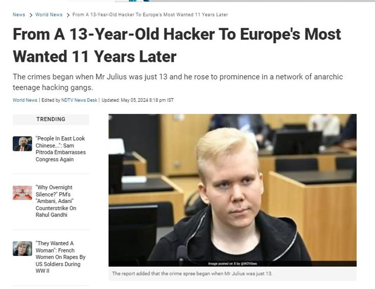 13 yaşındayken başladı, 11 yılda Avrupanın en çok aranan suçlusuna dönüştü On binlerce kişinin terapi kaydını çalıp şantaj yaptı