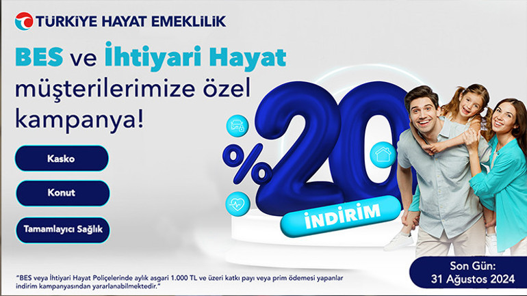 Türkiye Hayat Emeklilik müşterilerine özel kampanya