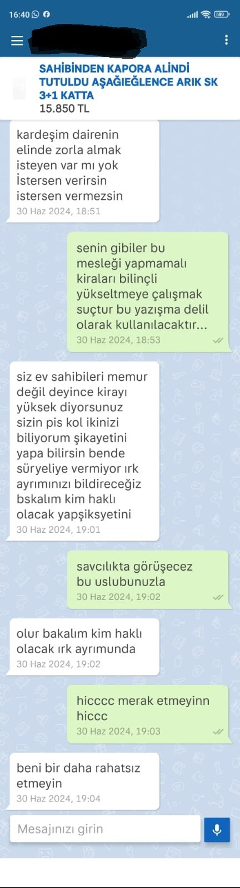 Fırsatçı emlakçıya ev sahibinden tokat gibi cevap Yazışmaları paylaşıp bakanlığa şikayet etti... Sizin gibiler yüzünden kiralar tavan yaptı