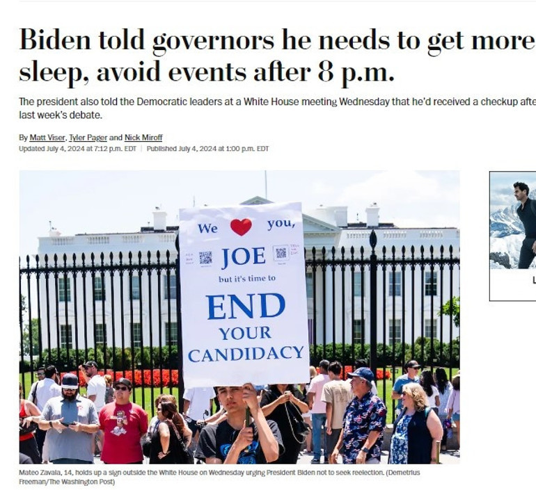 Biden akşam 8den sonra yok: Daha fazla uykuya ihtiyacım var Seçimle aylar kaldı, valiler öfkeli...