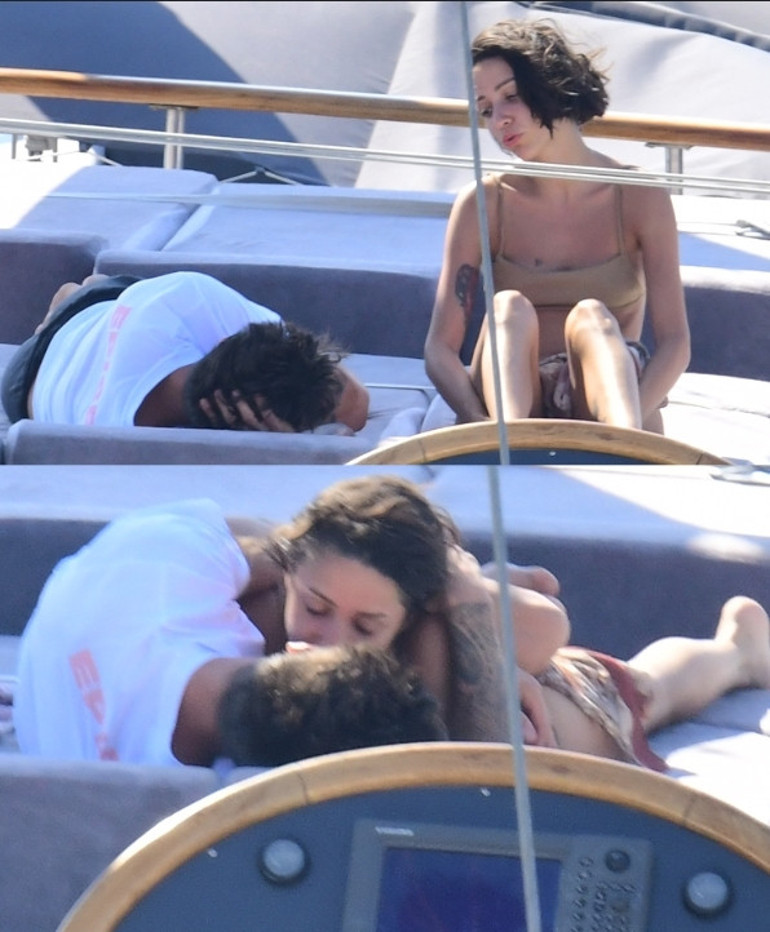 Öpücüklere boğdu Zeynep Bastık ve Serkay Tütüncünün romantik anları...