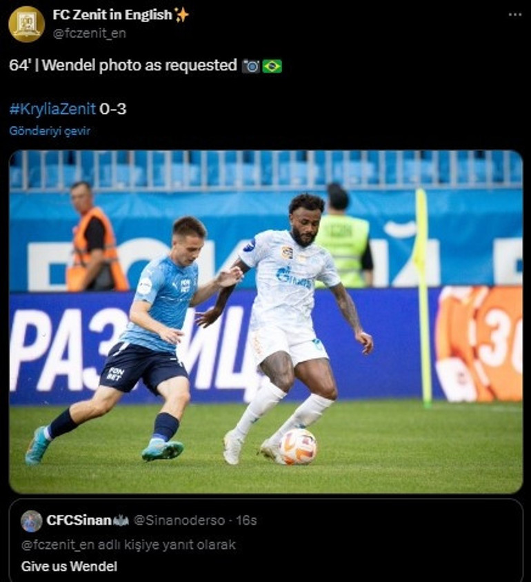 Zenitten Galatasaray taraftarına cevap Wendel maçta yıldızlaşınca...