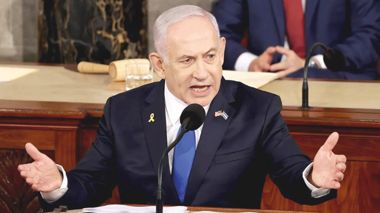 Katliamcı Netanyahu ayakta alkışlandı... ABD Kongresi’nde şov yaptı: 3 dakika 40 saniye alkışlandı