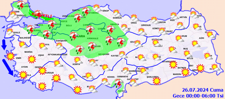 SON DAKİKA HAVA DURUMU TAHMİNLERİ İL İL | Bugün (26 Temmuz) hava nasıl olacak İstanbula yağmur yağacak mı Meteoroloji ve AKOMdan peş peşe uyarı