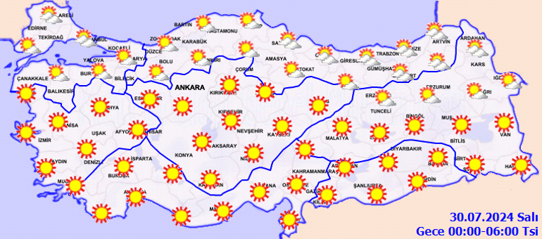 Hava durumu tahminleri il il (30 Temmuz 2024) | Bugün hava nasıl olacak İstanbulda yağmur yağacak mı Meteoroloji yayınladı... Eyyam-ı bahur geliyor