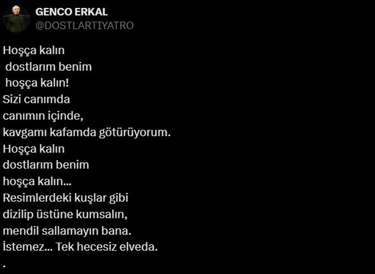 Tiyatronun acı kaybı... Genco Erkal 86 yaşında hayatını kaybetti