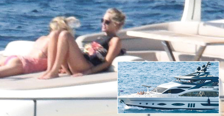 Sharon Stone lüks yatla Bodrum turunda