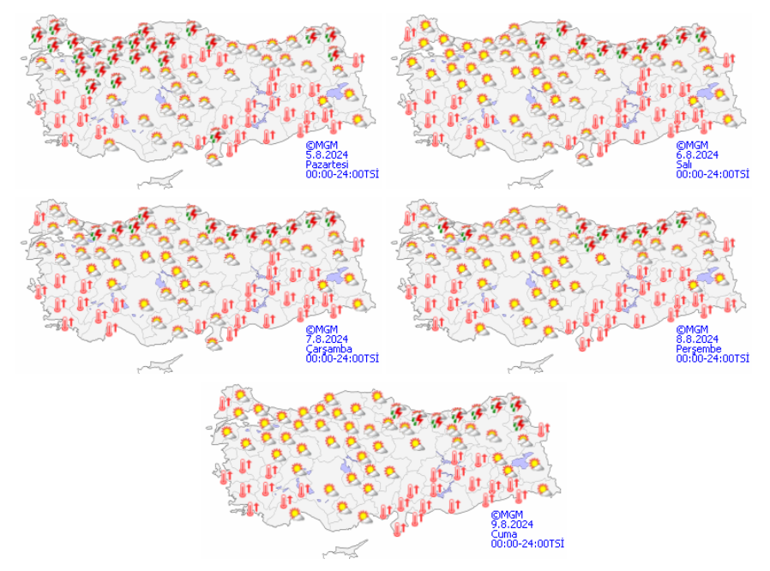 Meteoroloji haftalık tahmin raporunu paylaştı... Yarına dikkat İstanbul dahil birçok ilde etkili olacak