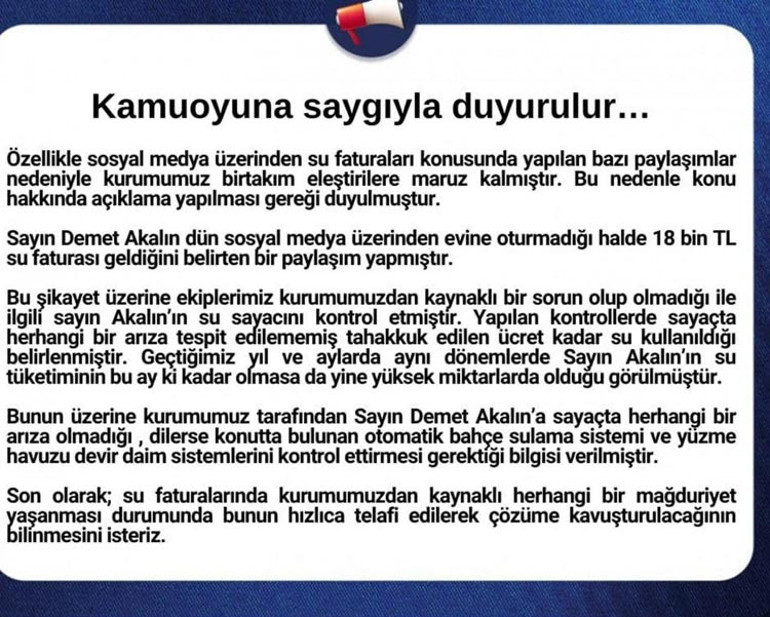 18 bin TLlik su faturasına isyan etti...MUSKİden cevap