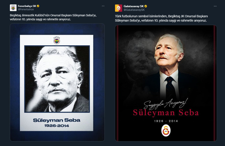 Beşiktaşın onursal başkanı Süleyman Seba, ölümünün 10. yıl dönümünde anılıyor