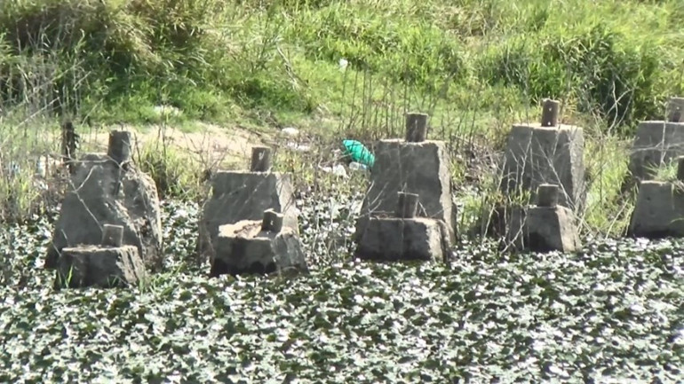 İstanbulda baraj suyu çekilince gün yüzüne çıktı... Olası Alman saldırısına karşı yaptırılmıştı