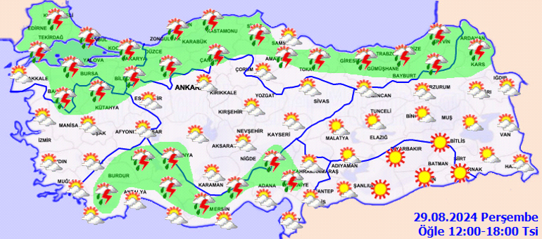 Son dakika hava durumu tahminleri il il | Bugün (29 Ağustos) hava nasıl olacak İstanbula yağmur yağacak mı Meteorolojiden 6 ile sağanak uyarısı