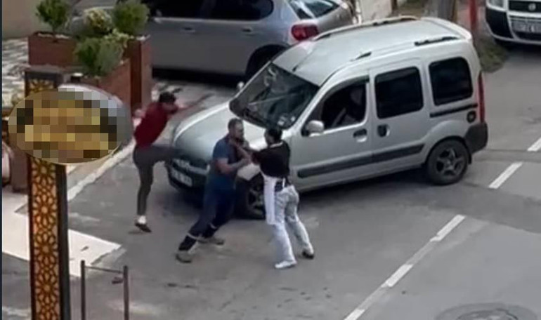 Sipariş sonrası rezil olay Kadına taciz, öfkeli kocaya meydan dayağı