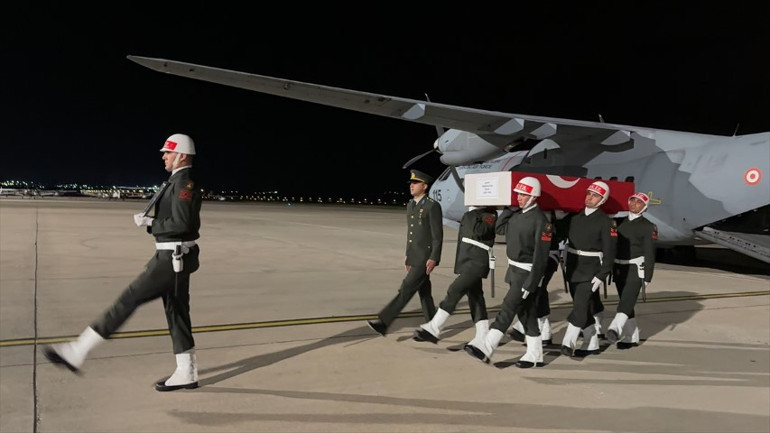 Şehit Binbaşı Osman Ayan, memleketine getirildi