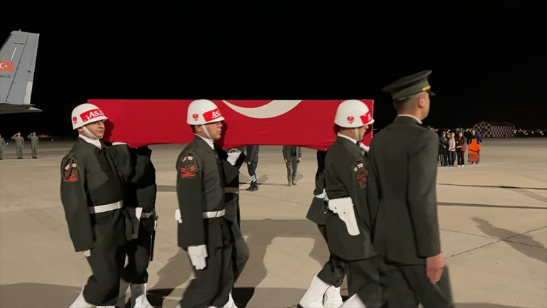 Şehit Binbaşı Osman Ayan, memleketine getirildi