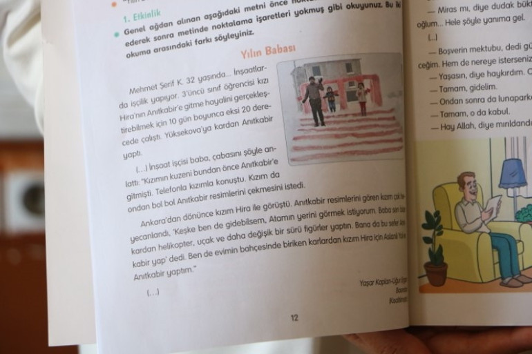 DHAnın haberi ders kitabında konu oldu: Yılın babası...