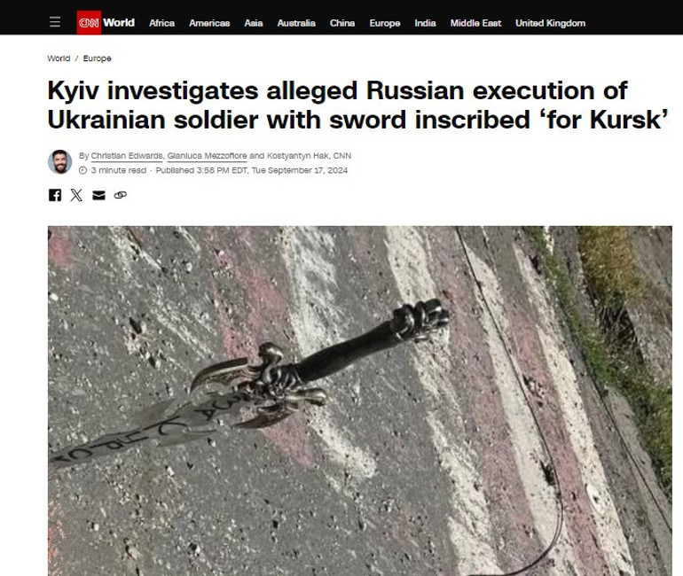 Üzerinde Kursk için yazan kılıçla infaz edildi, Ukrayna ayağa kalktı Kan donduran görüntü...