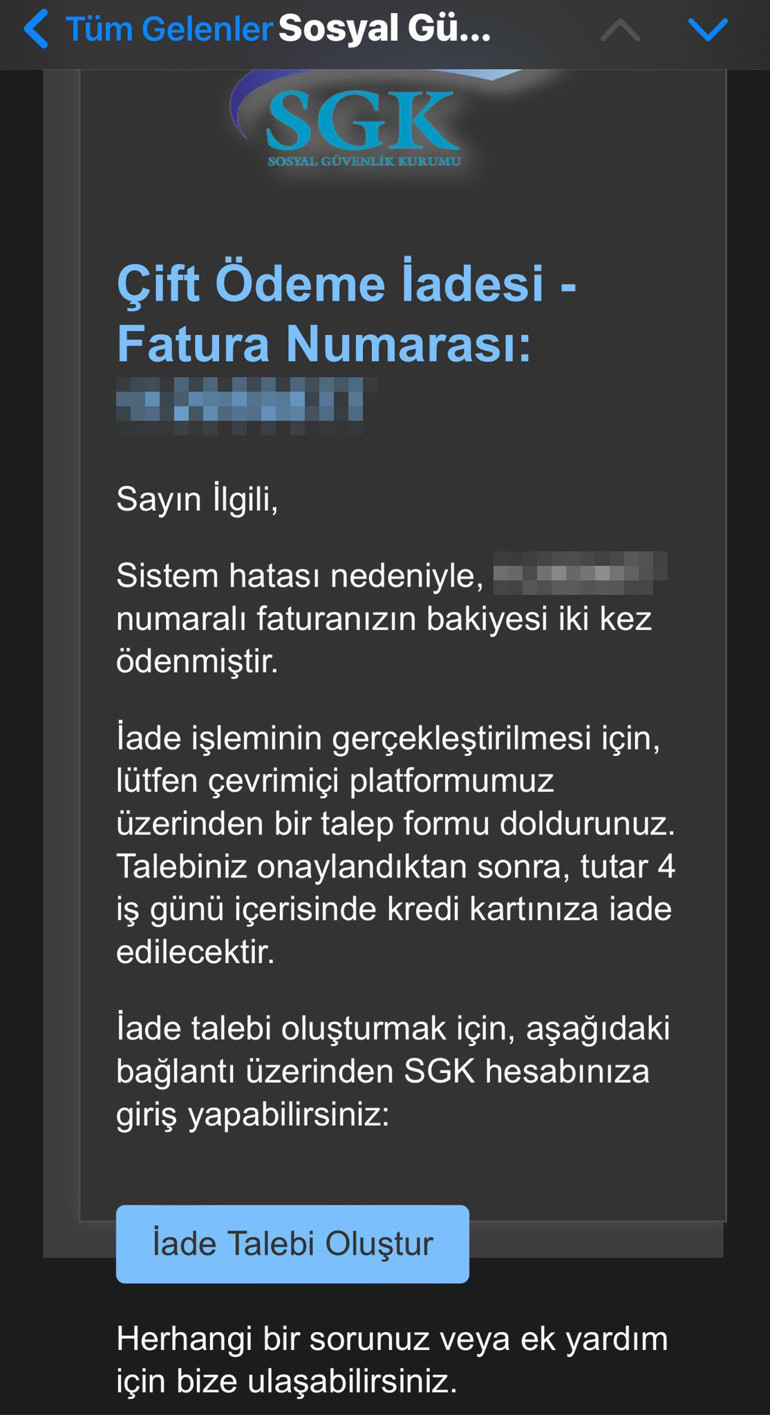 Bu mesaja dikkat SGK’nın adını kullanarak dolandırıyorlar… Büyük miktarda borçlanabilirsiniz