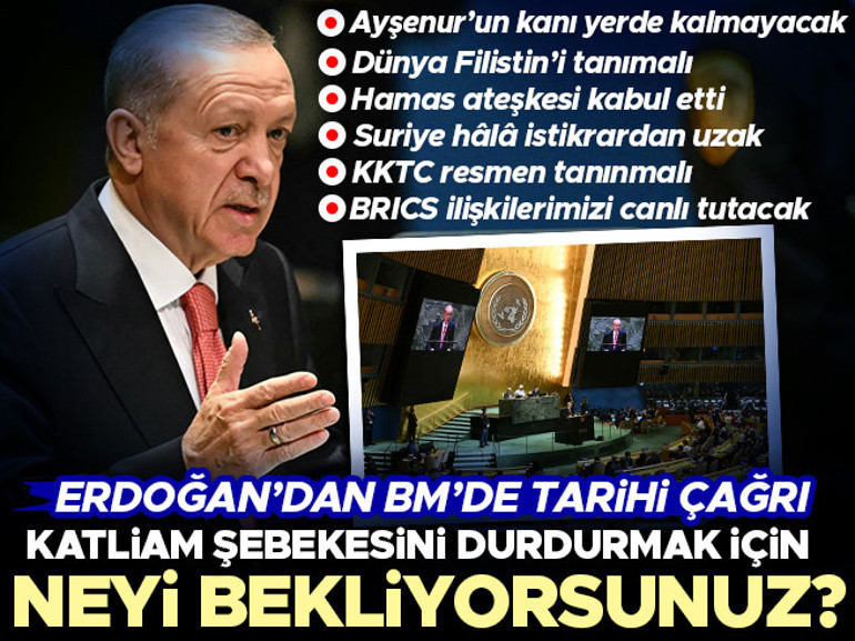 Erdoğan'ın BM konuşması dünyada böyle yankılandı: Saldırıları açıkça  eleştirdi, Netanyahu hükümetini azarladı - Haberler