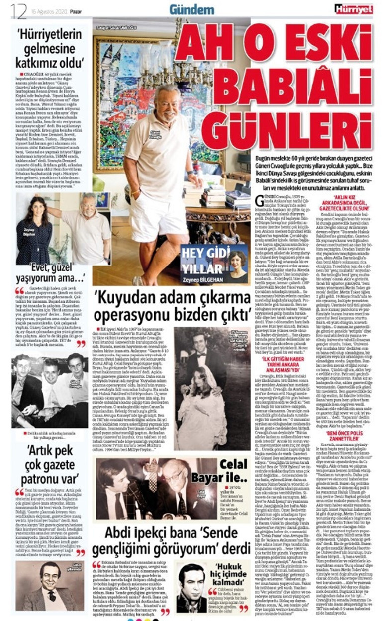 Gazeteciliği de hayatı da çok sevdi... Güneri Civaoğlunu kaybettik