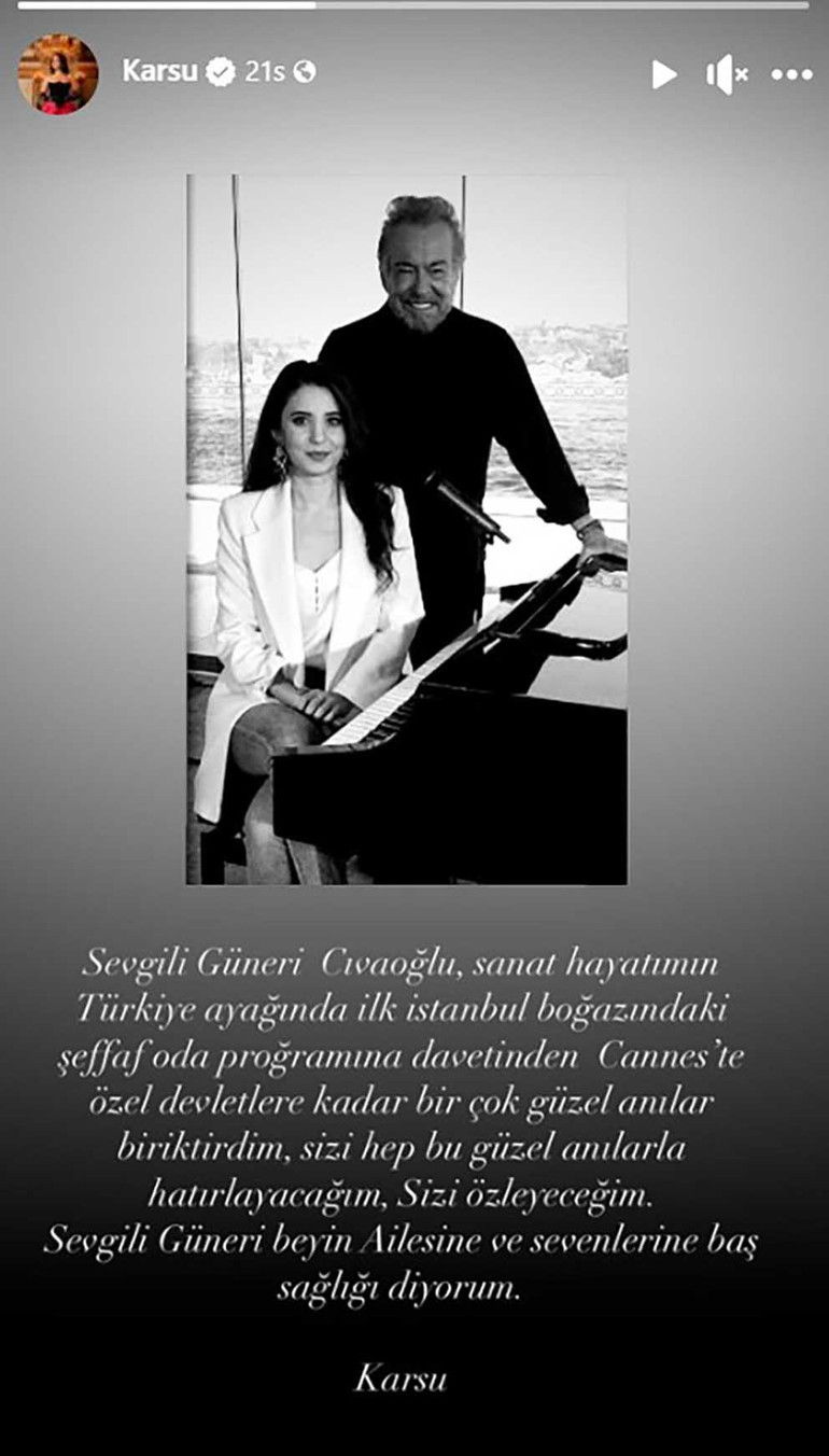 ‘Sizi, hep güzel anılarla hatırlayacağım”