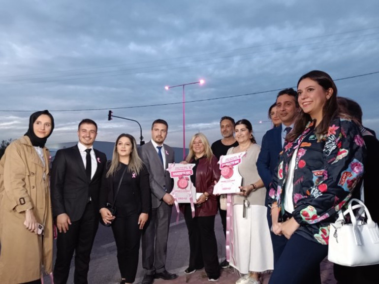 Bursada sokak lambaları pembe renk yandı: Amaç toplumsal farkındalık