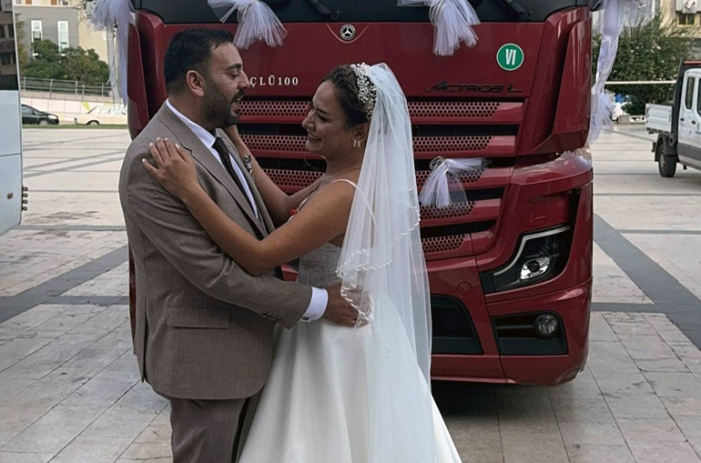 Gelin de damat da TIR şoförü... Ev tutmadık, balayı planımız yok