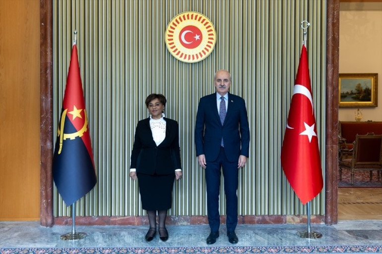 TBMM Başkanı Kurtulmuş, Mecliste Angola Meclis Başkanı Cerqueira ile görüştü