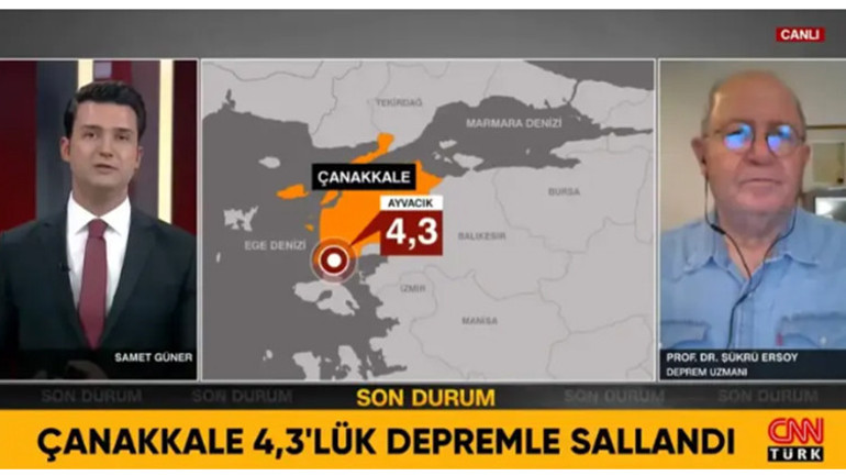 Son dakika... Çanakkalede 4,3 büyüklüğünde deprem Deprem Uzmanı Ersoy: Bölge daha büyük depremler oluşturmaya müsait
