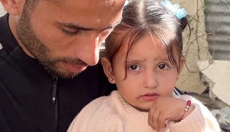 İsrail zulmünün ortasında bir kız çocuğu...