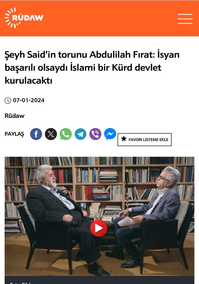 Vatan haini Şeyh Sait’le dava şerefine ulaştım