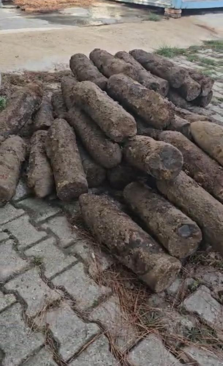 Çanakkalede patlamamış 50 top mermisi bulundu