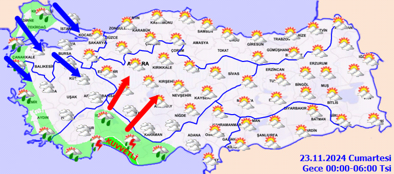 SON DAKİKA HAVA DURUMU TAHMİNLERİ İL İL | Bugün (23 Kasım) hava nasıl olacak İstanbula kar yağacak mı Meteorolojiden hafta sonuna peş peşe uyarı