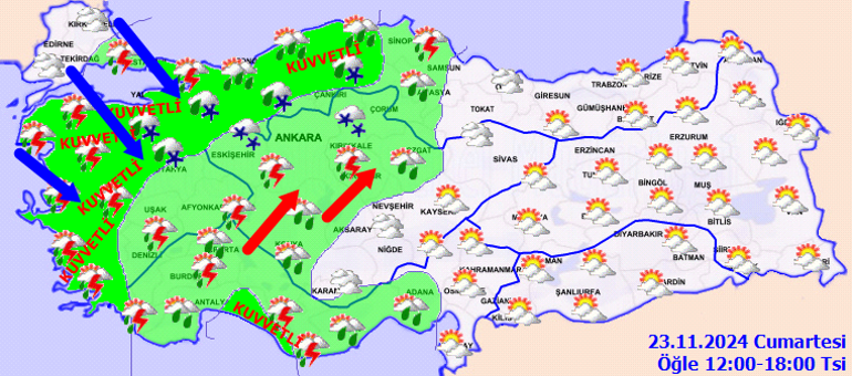 SON DAKİKA HAVA DURUMU TAHMİNLERİ İL İL | Bugün (23 Kasım) hava nasıl olacak İstanbula kar yağacak mı Meteorolojiden hafta sonuna peş peşe uyarı