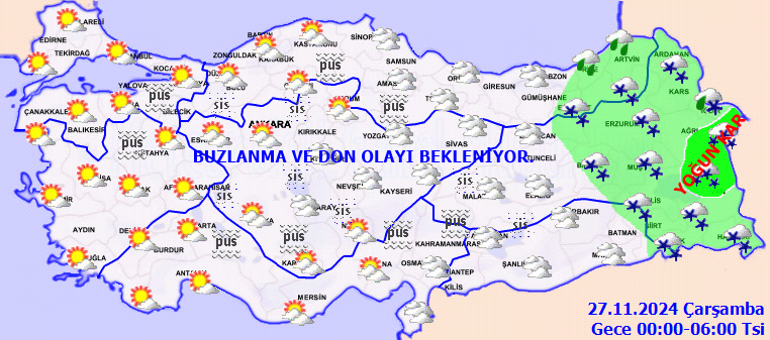 SON DAKİKA HAVA DURUMU TAHMİNLERİ İL İL (27 KASIM) | Bugün hava nasıl olacak İstanbula kar yağacak mı Meteorolojiden birçok ile kar ve sağanak uyarısı