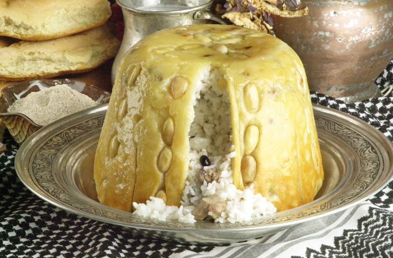 Kat kat kebap, pilav ve helva